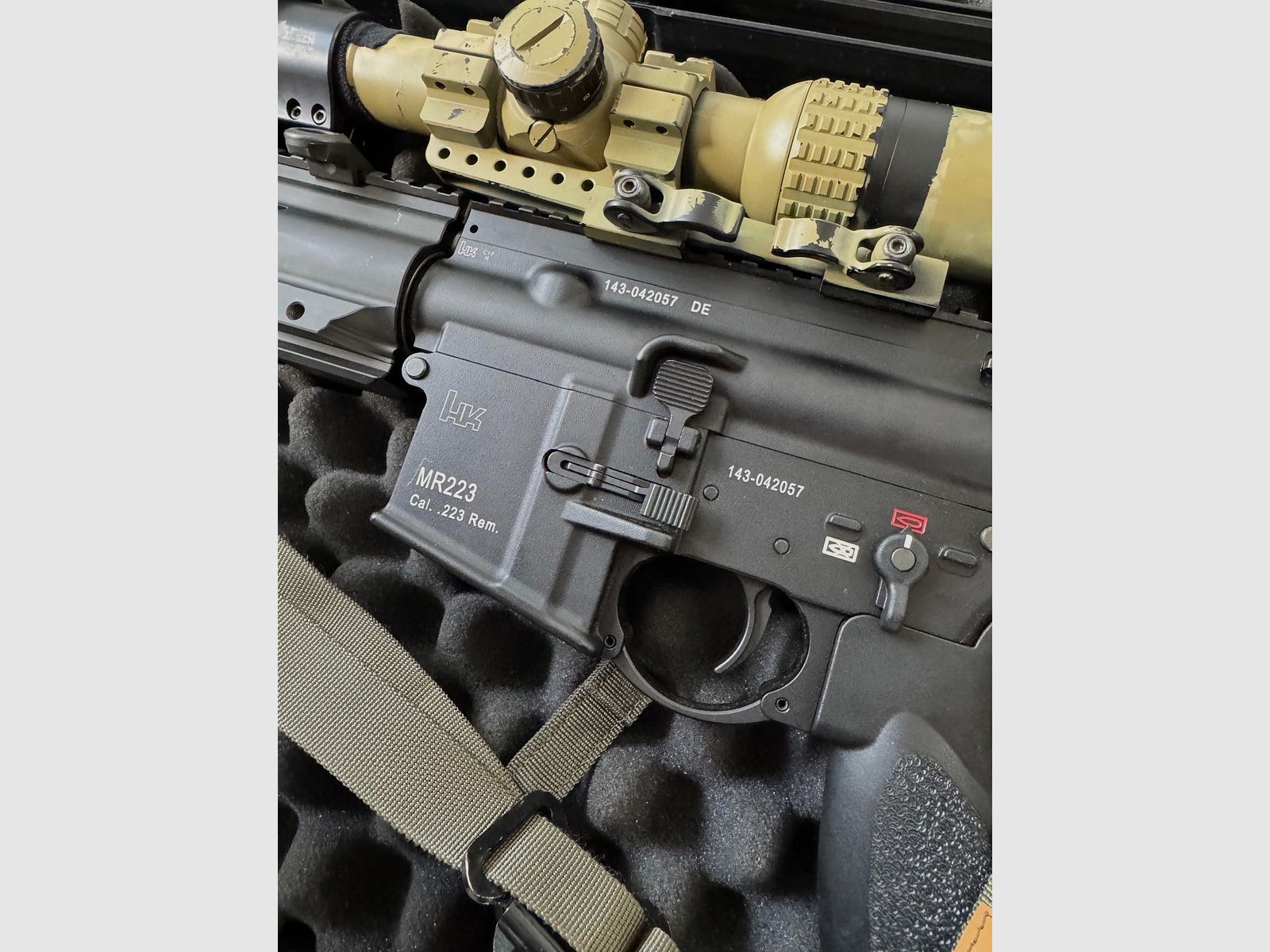 HK MR 223 - 11 inches including B& T Rotex silencer & FALKE LPVO 1-8 x 24 / Precision Hunting adapter - Night vision attachment device
