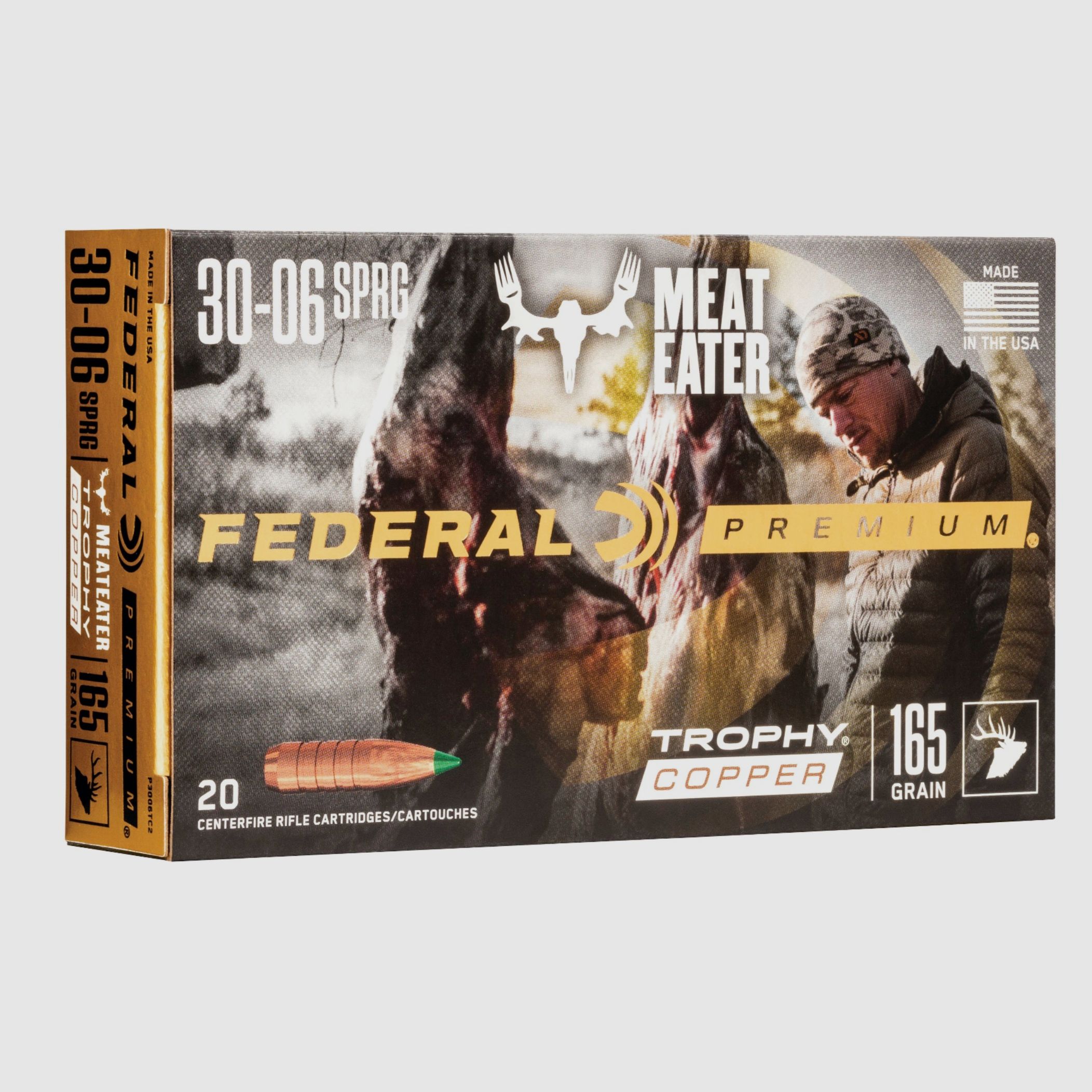 Federal Ammunition P3006TC1 .30-06 Spr. Trophy Copper bleifrei 10,7g/165grs.