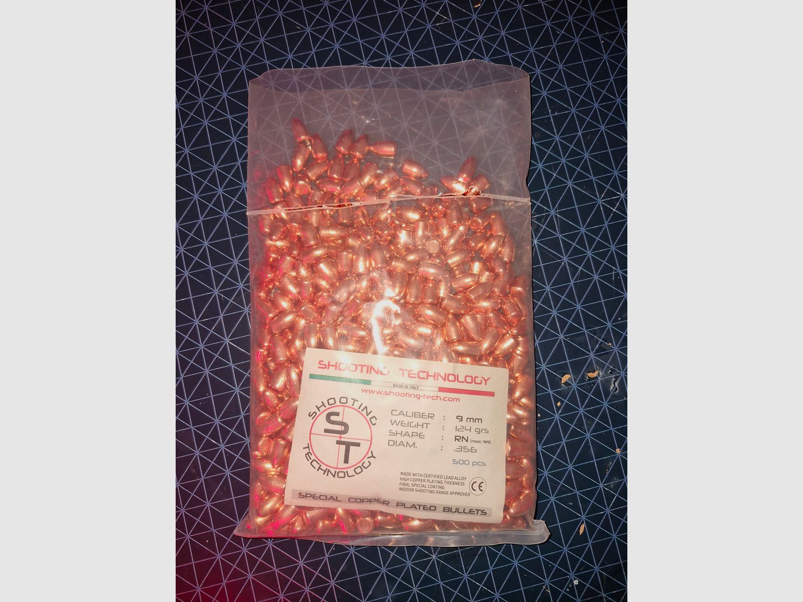 9mm RN 124gr Geschosse Shooting Club