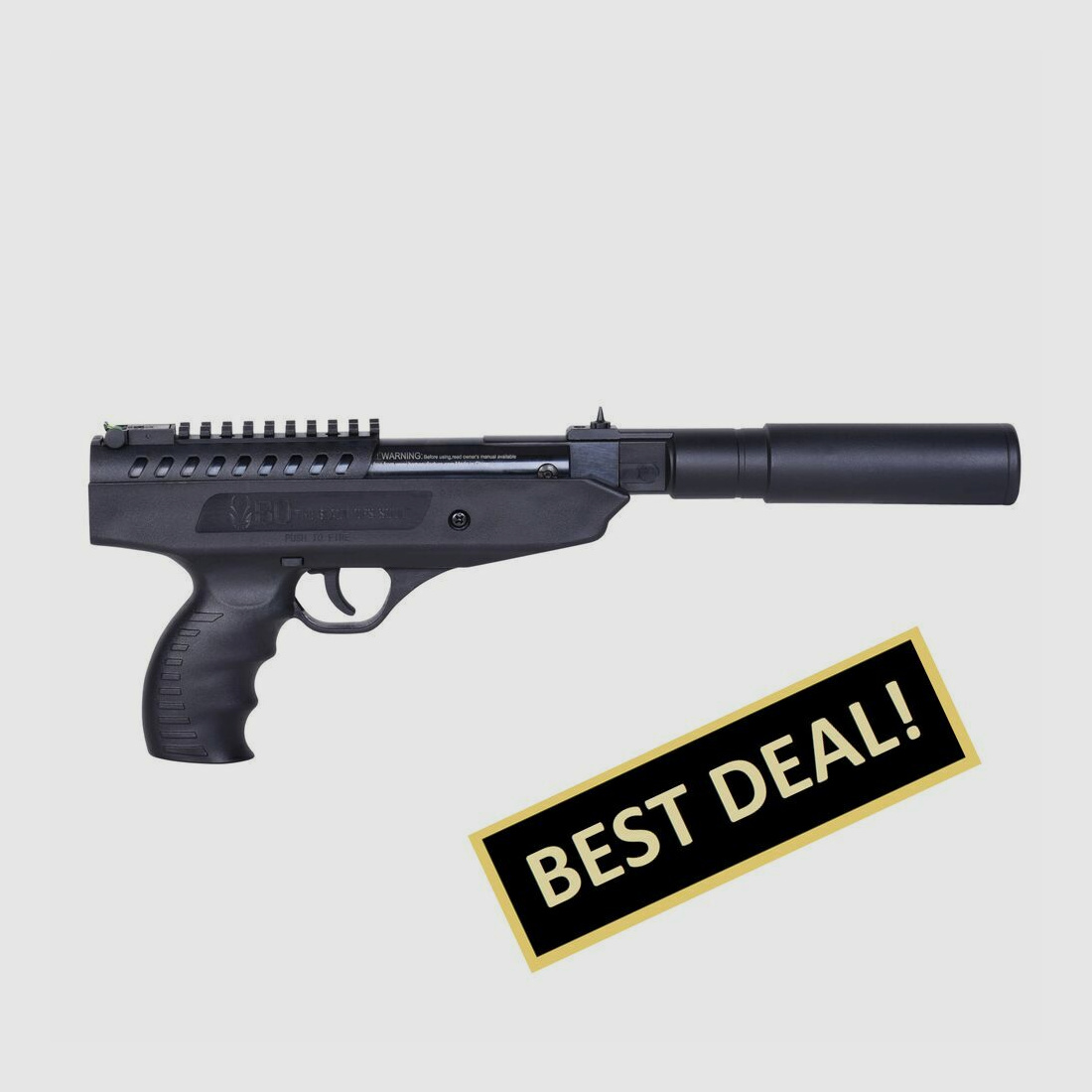 BO Langley Silencer Black 5.5mm - Air Pressure Spring Break Barrel