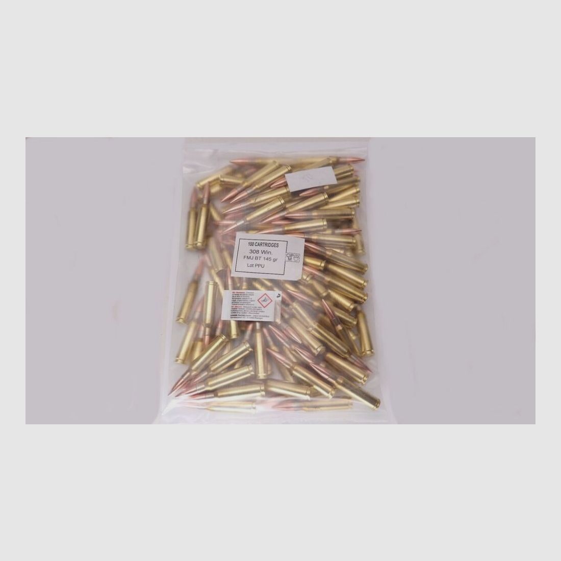 1000 Schuß PPU Prvi Partizan .308 Win 9,4gramm 145 grain Bulk Pack - .308 Win