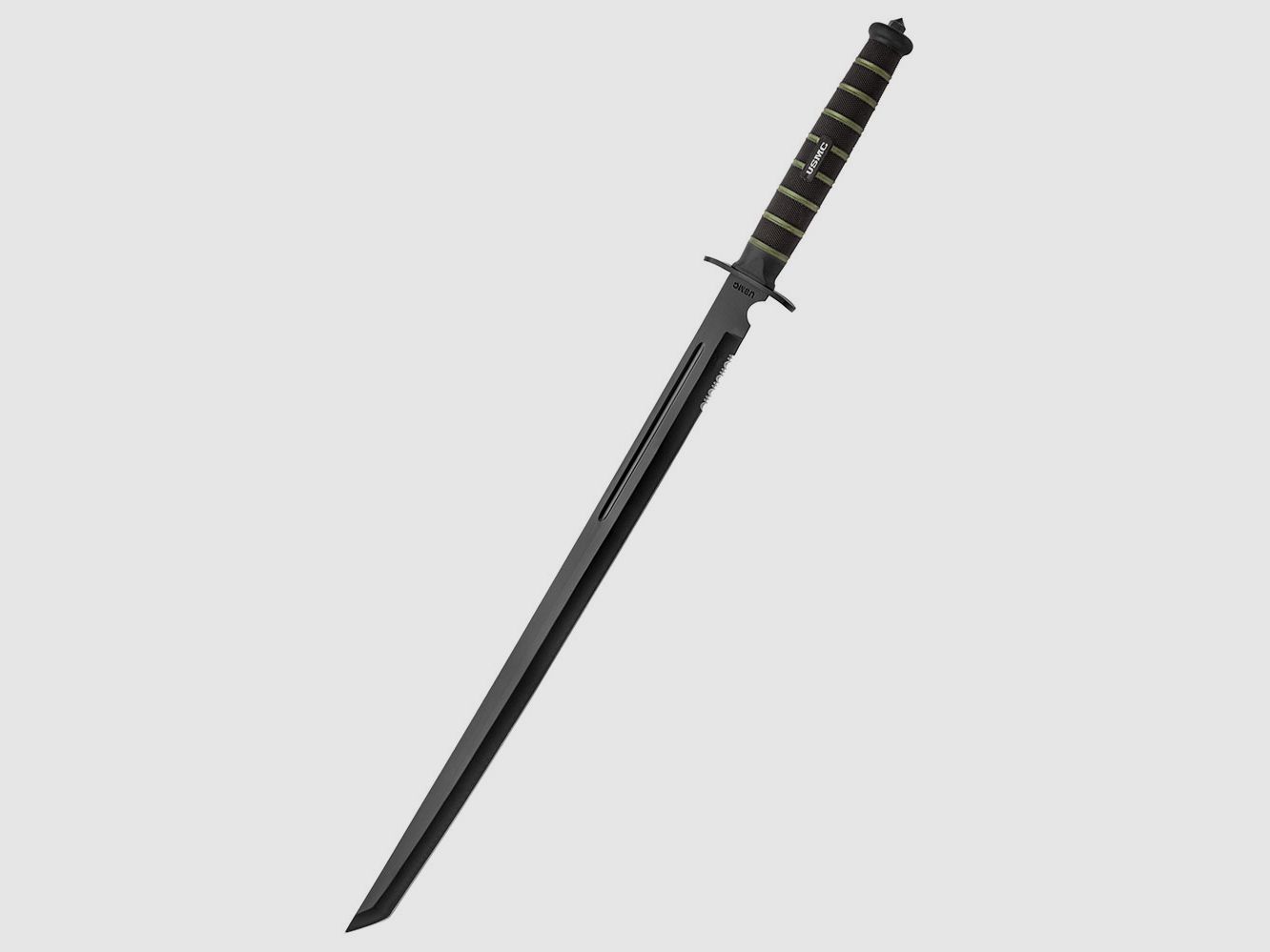 Blackout combat sword with nylon sheath