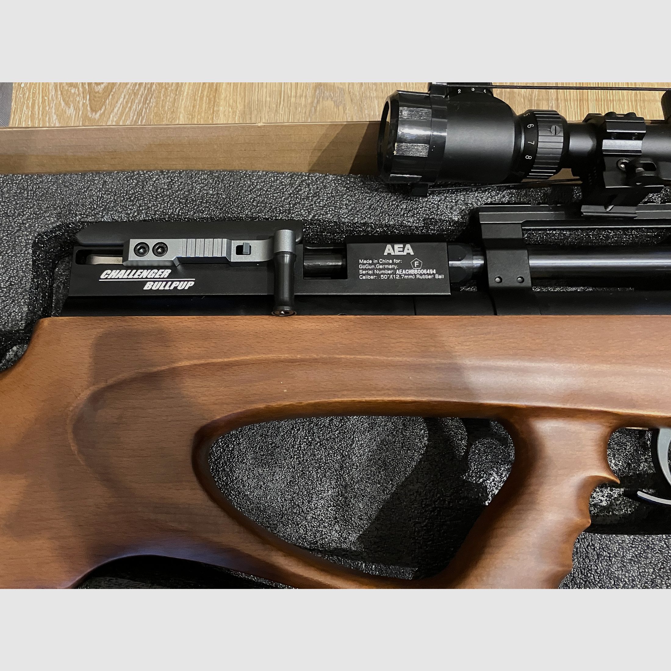 AEA Challenger Bullpup CAL .50 Luftgewehr 7,5 J Komplettset mit FX Optik Kompressor Tasche Munition - neuwertig
