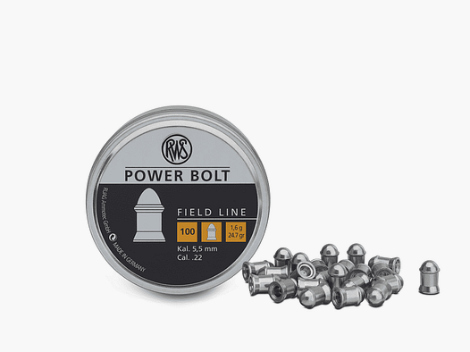 RWS FIELD-L Pow Bolt Diabolo 5,5 mm 1,5g BLI 100 pièces