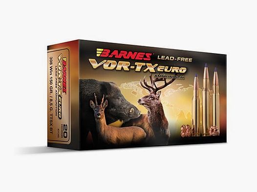 Barnes .308 Win VOR-TX EURO TTSX BT sans plomb 168 gr - 20 pcs