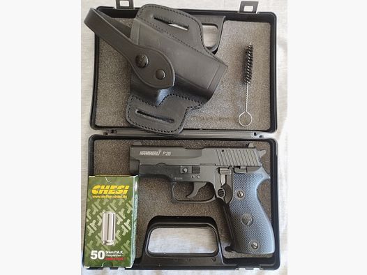 Hämmerli P26 9mm P.A.K. (PTB 775) + Gürtelholster + 50 Platzpatronen