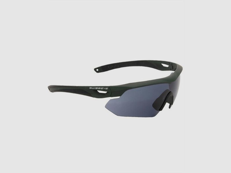 Schießbrille / Schutzbrille Swiss Eye® Nighthawk m. 3 Gläser - Oliv