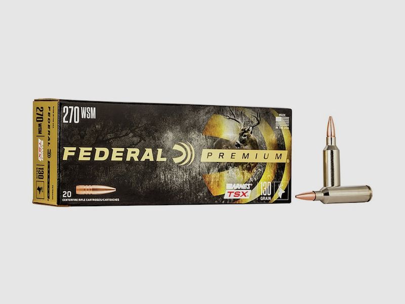 Federal Premium Barnes TSX .270 WSM 130GR HP 20 Patronen