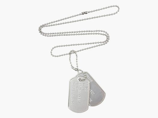ASMC US dog tags stainless steel 2-piece with embossing