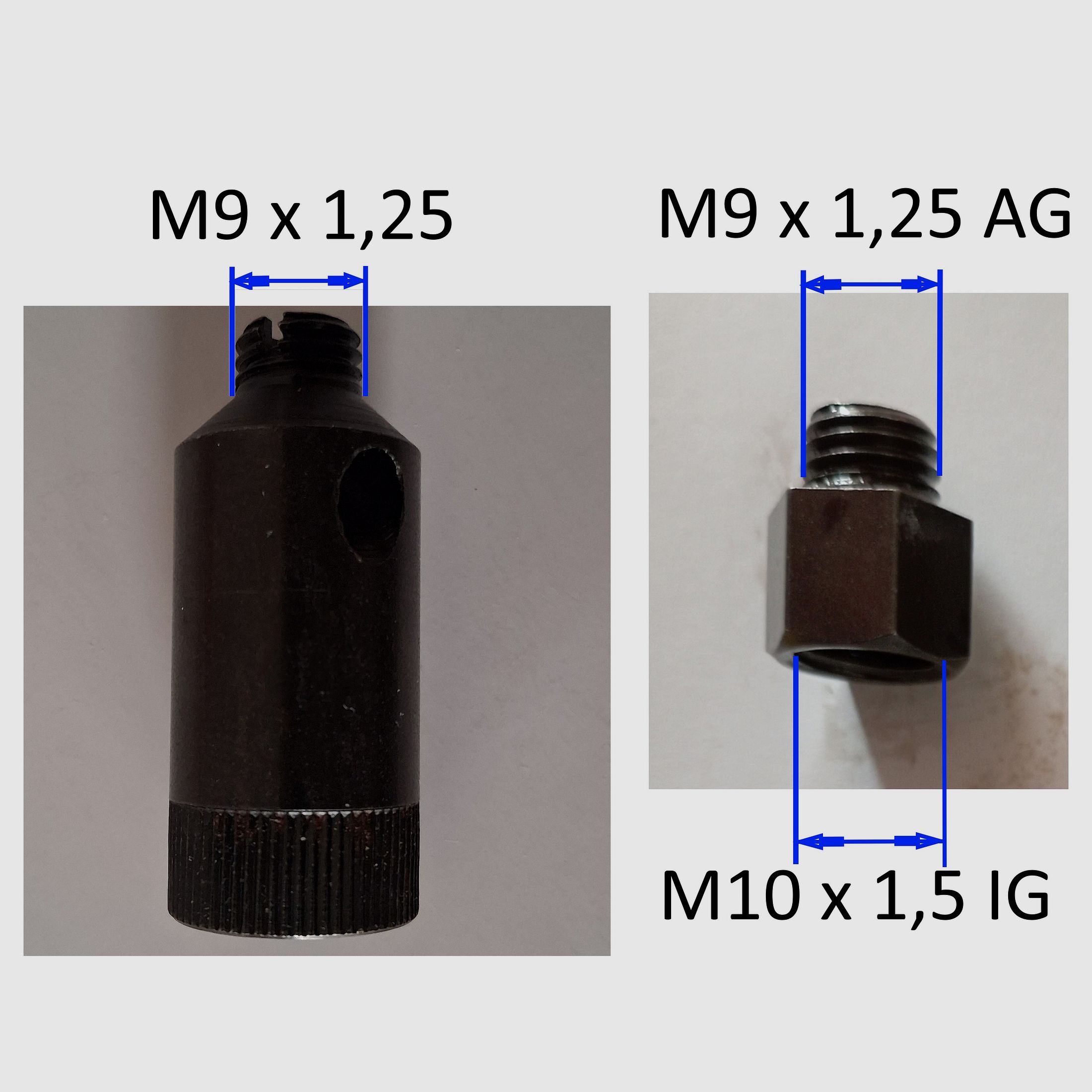 Vaso de lanzamiento más adaptador de rosca para NORIS Multi-Shooter para Rhöner SM 15 / SM 80