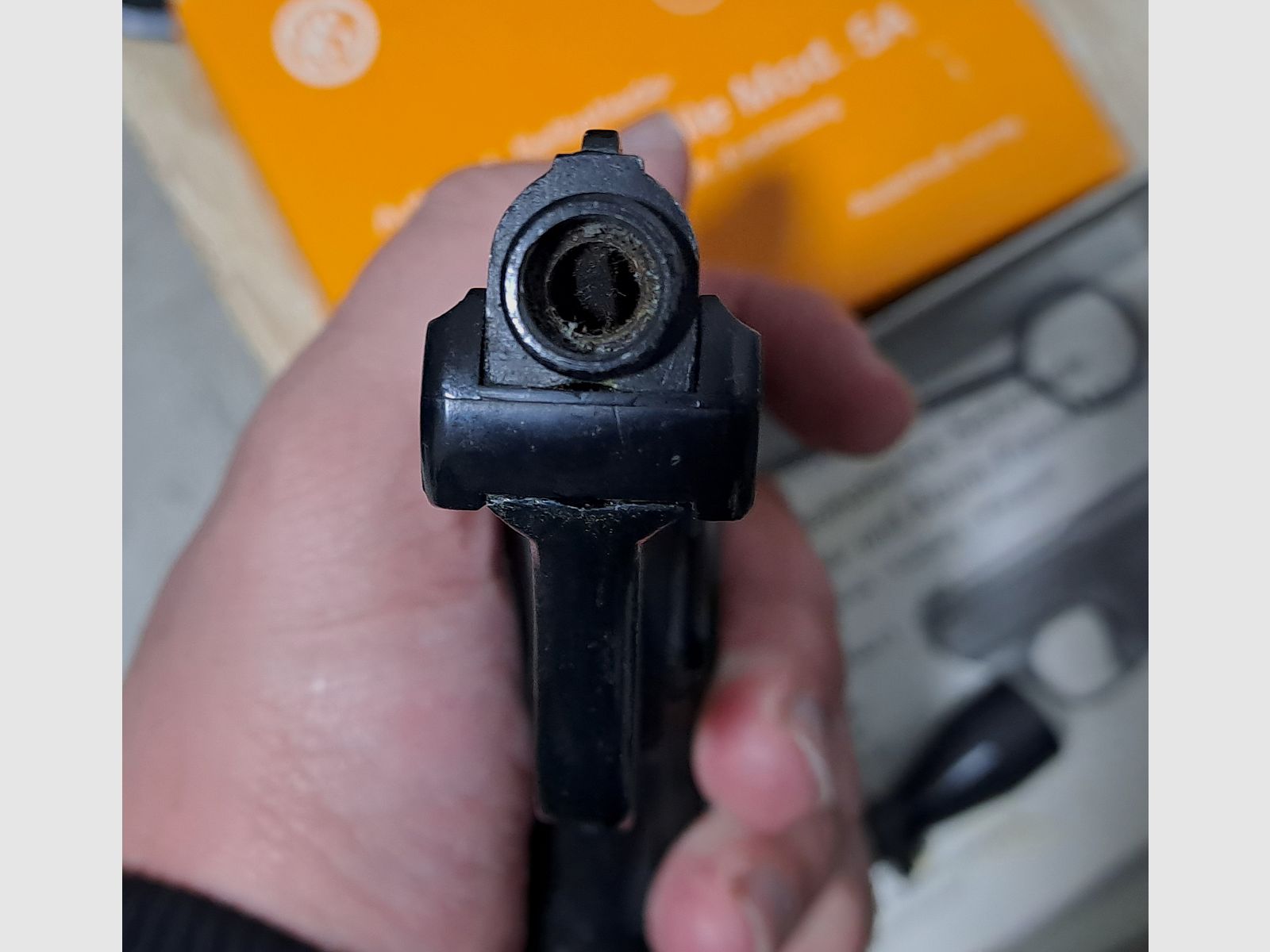 HS Mod.5 in caliber 8 mm blank/ PTB 100/2 with packaging!