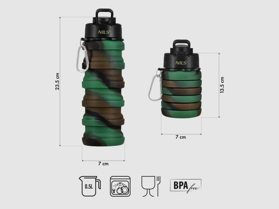 NC4106 Silicone Drinking Bottle, Foldable, 500 ml