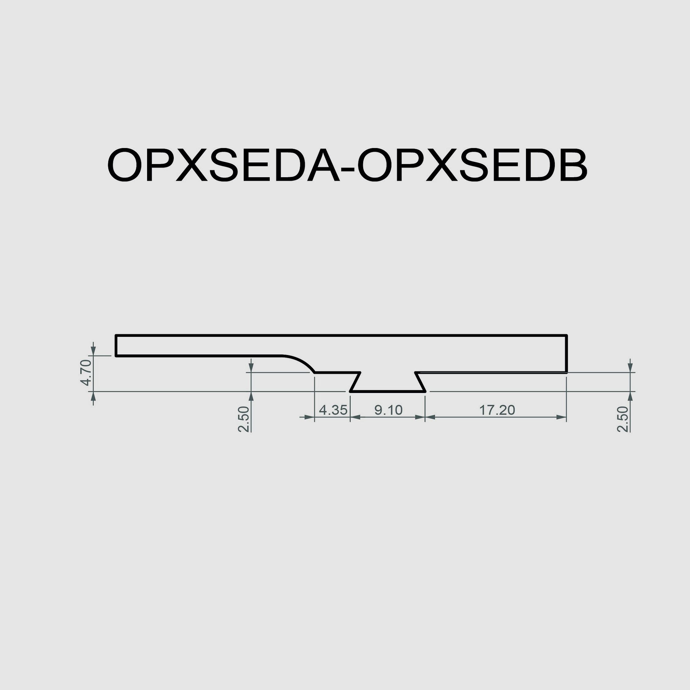 Plaque de base à queue d'aronde Red Dot (type A) pour STI EDGE - TONI SYSTEM * CODE ARTICLE OPXSEDA