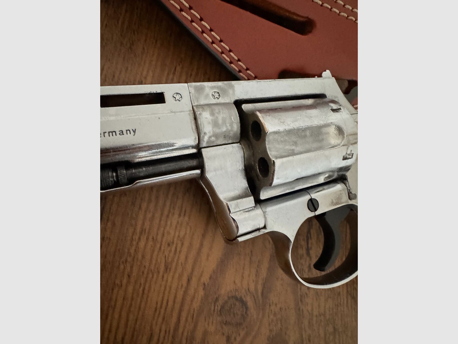 Mauser L100 9mm Chrom Rarytas! Z skórzanym dopasowanym kaburą