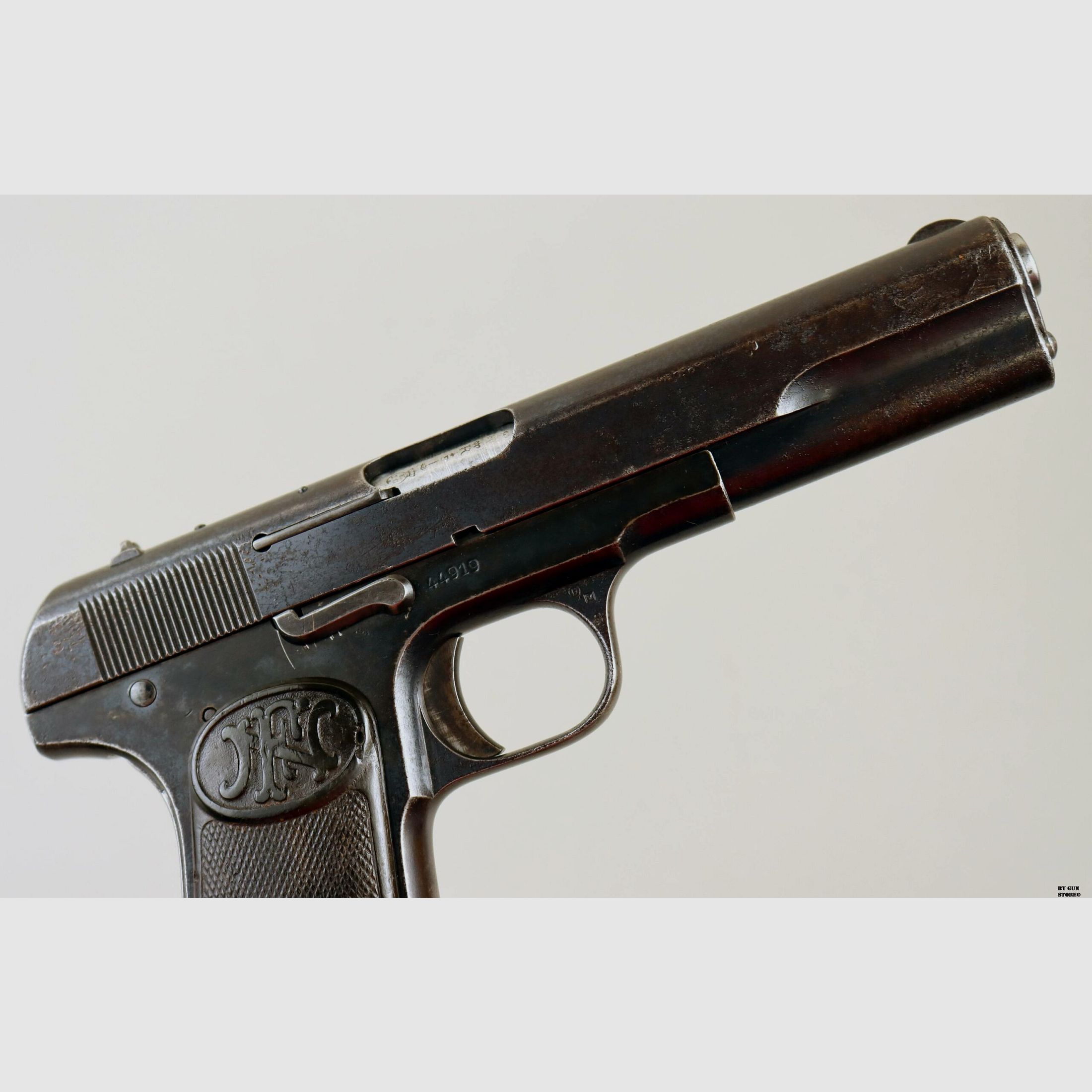 Pistole Fabrique Nationale F.N. mod. 1903 mit Schaft Rig Kal. 9×20 L. matr. 44919, Bild 19 von 26