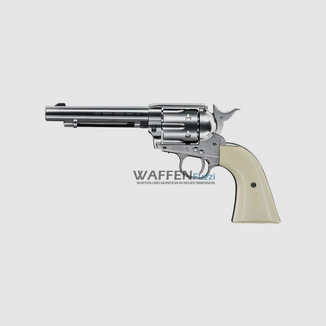 Colt Single Action Army SAA CO2-Revolver Nickel Finish Kaliber 4,5 mm Diabolo