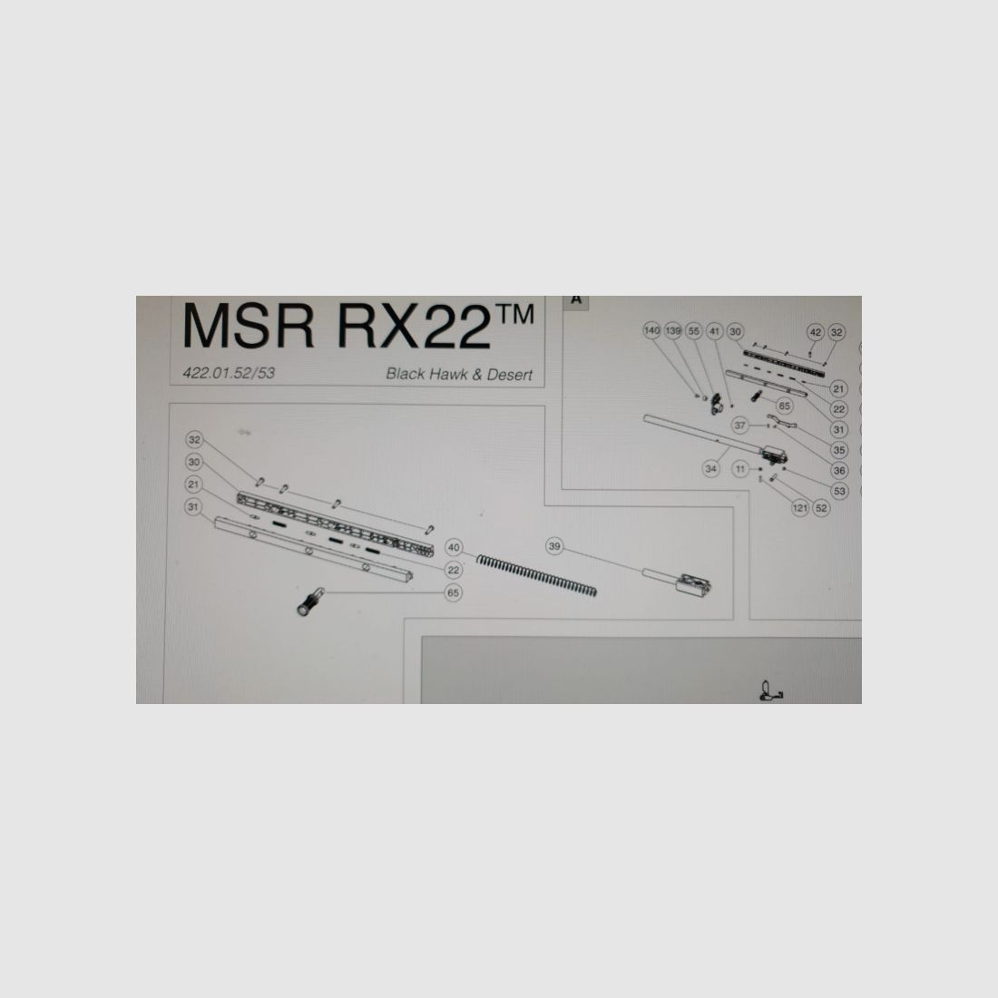 2.1 013404 ANSCHÜTZ, Spannhebel für Modell MSR RX22 Black Hawk and Desert