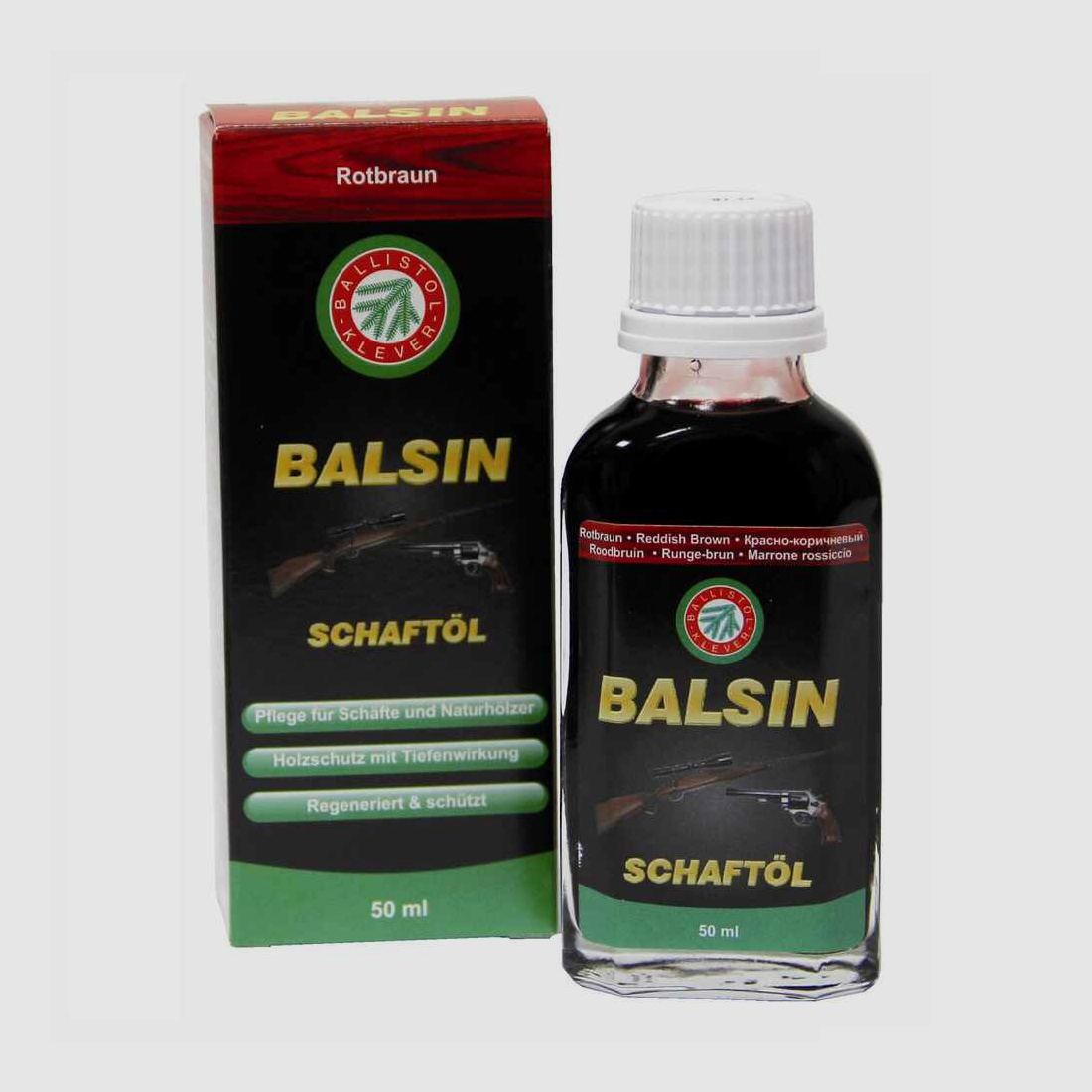 Schaftöl Balsin, rotbraun, 50 ml