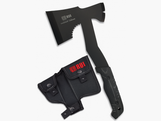 RUI Tactical Ax Einsatzaxt incl. Nylonscheide mit Taschen