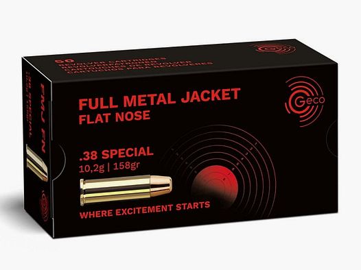 Geco .38 Special VM Flachkopf 158 gr. - 50 Stk.