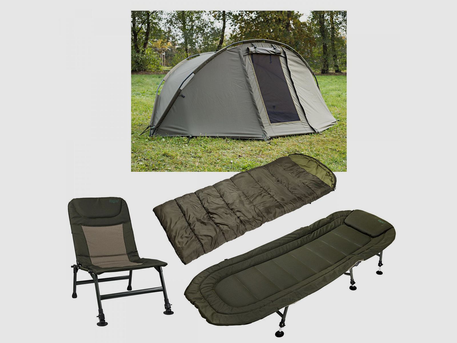 Zelt, Liege, Stuhl, Schlafsack-Combo Emperor