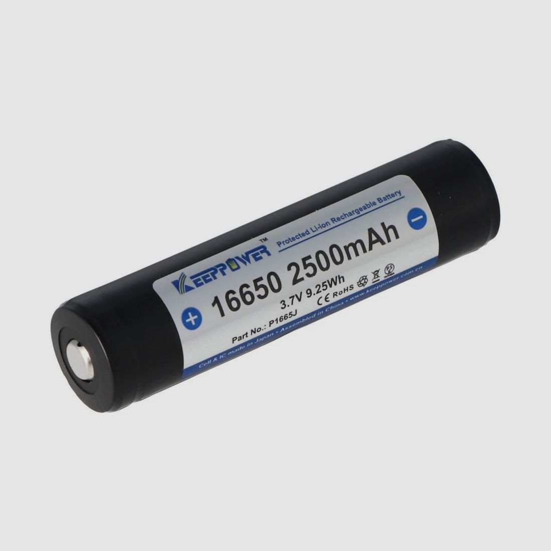 Keeppower 16650 Li-Ionen Akku 3,7V 2500mAh für Nachtsichtgerät
