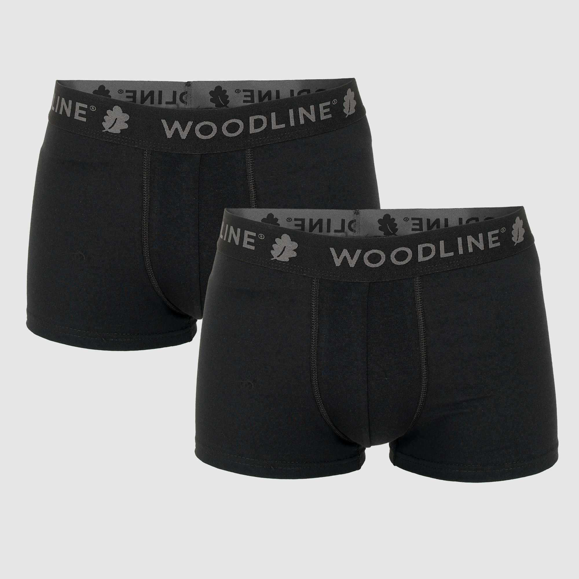 Woodline Boxershorts Schwarz 2er-Pack - M
