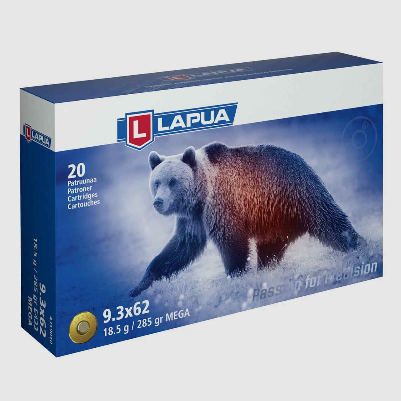 Lapua 9,3x62 Mega 285gr 20 Pzas.