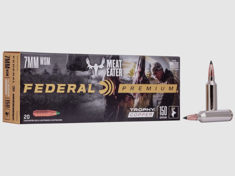 Federal Premium Trophy Copper 7mm WSM 150GR 20 cartridges