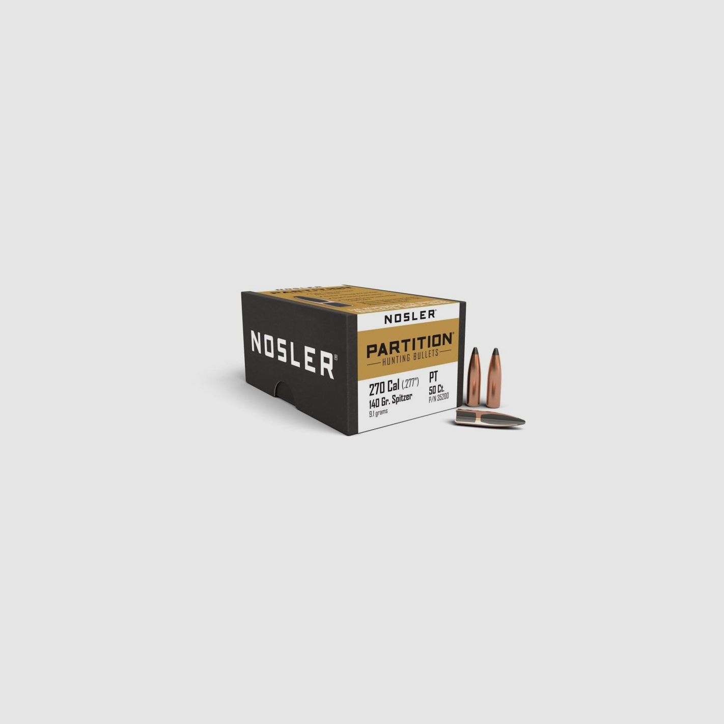 NOSLER GESCHOSSE 277" 140GR PARTITION SPITZER 50ST., Bild 2 von 2