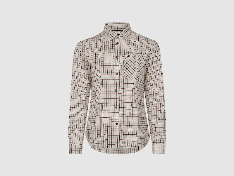 Kerry Shooting Shirt Cabernet/Blue Check XL