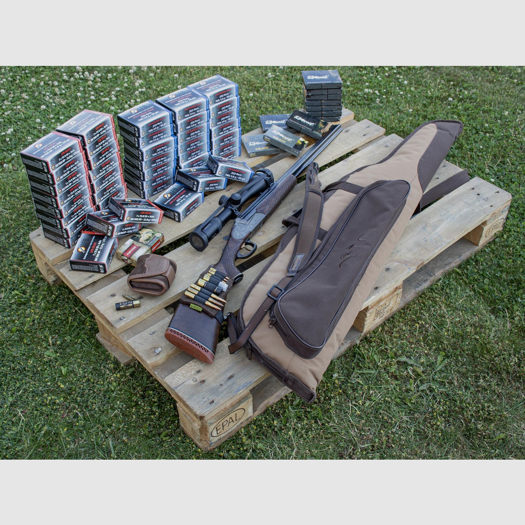Ferlacher Bockdrilling von Josef Hambrusch inkl. Munition und Tasche