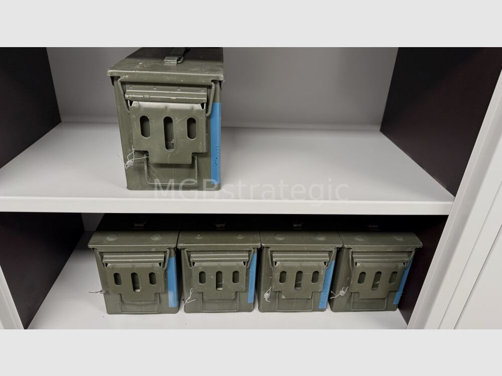 7.62 x 39 Surplus Cartridges - BXM-SM Manufacturer BXN Country of Origin Czech Republic, lacquered steel case Berdan, bullet 8.0 gr. soft core, packed in 750 cartridges in M2A1 ammunition box with CIP
