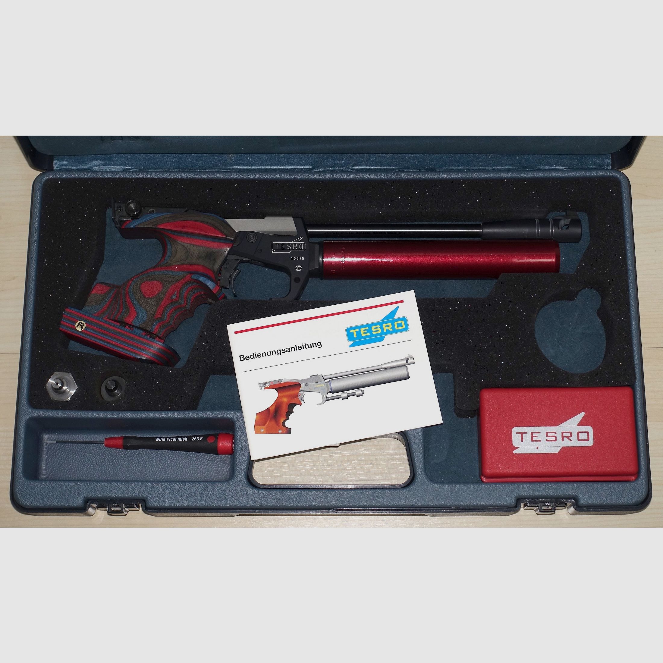 Tesro Pressluft Matchpistole PA10 / Top Zustand mit Zubehör