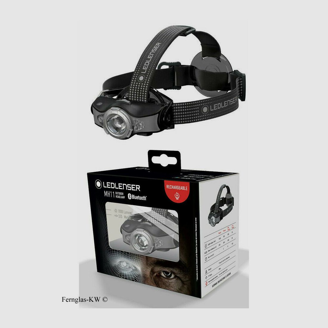 Ledlenser MH11 LED headlamp 1000 lumens black gray 500996 Bluetooth