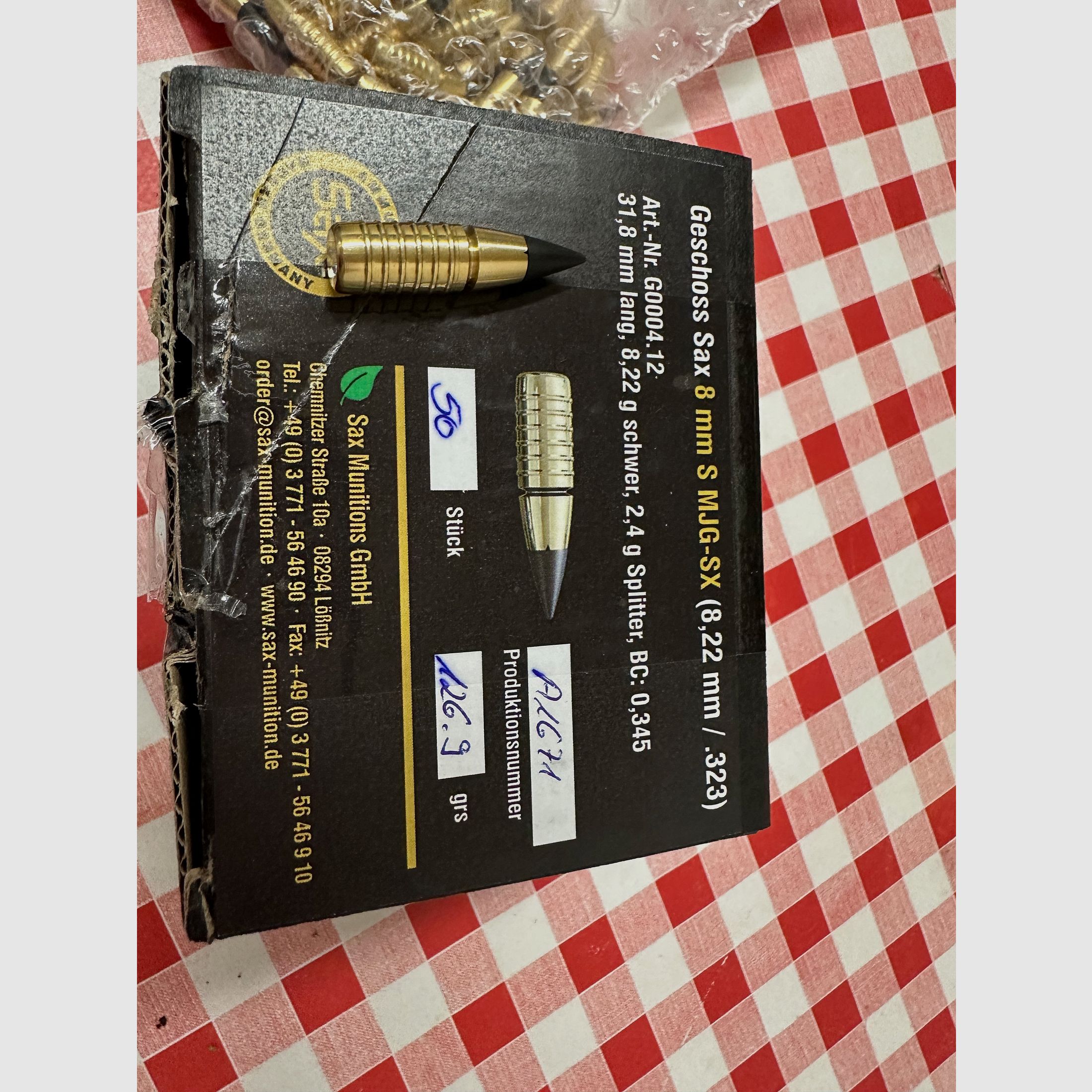 Offre Sax MJG SX en 8 mm 50 pièces