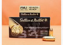 Sellier & Bellot Cartridge .45Auto S&B/ Sellier & Bellot 230grs FMJ VE 50 Cartridges/ 14.9g Full Metal Jacket