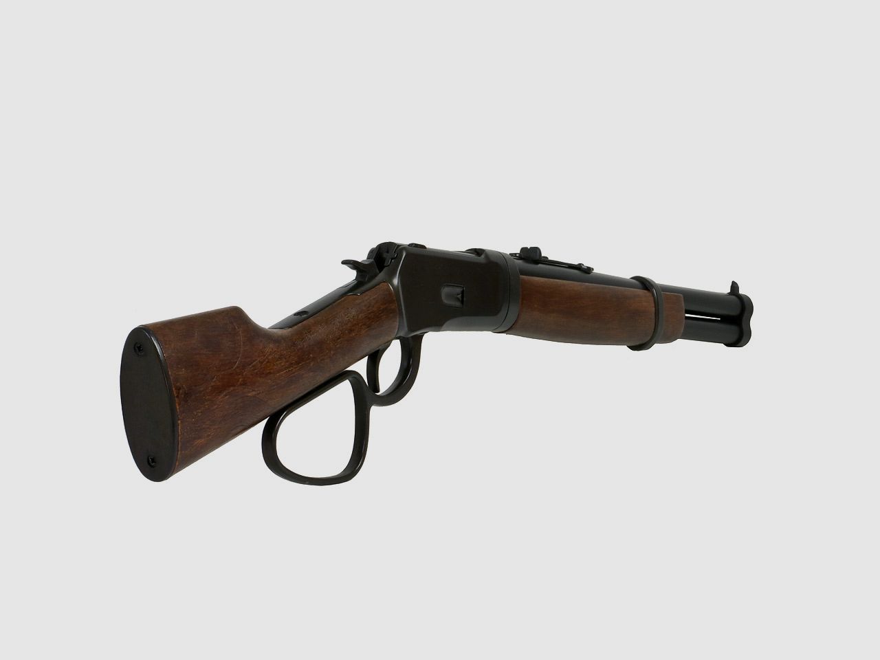 Deko Westerngewehr Kolser Winchester Mare s Leg 26 Zoll realistisches Repetieren mit HĂĽlsenauswurf LĂ¤nge 67 cm schwarz