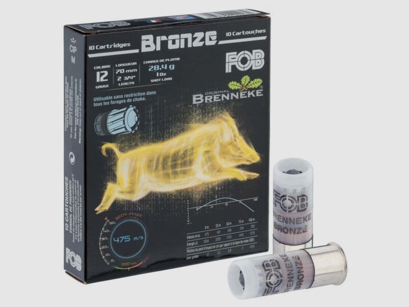 Balle Fob Brenneke Bronze Calibre 12/70, image 1 sur 6
