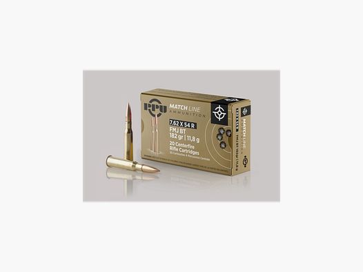 PPU 7,62X54 R 182 GRS / 11,8 G FMJ MATCH LINE 20 STK