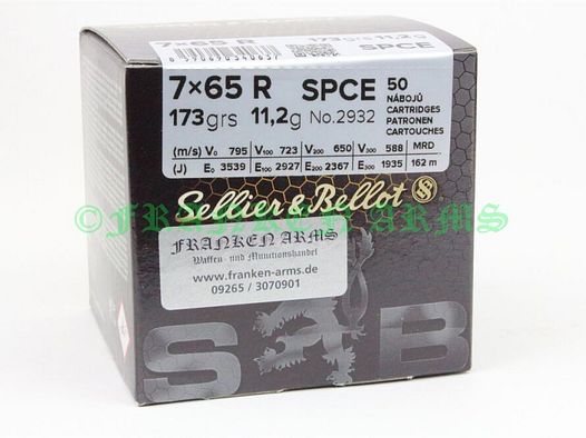 Sellier&Bellot	 7x65R SPCE 173gr. 11,2g 50 Stück Staffelpreise