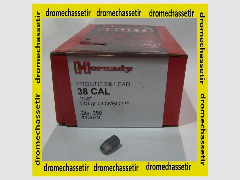 Box mit 350 Hornady Cowboy Bleigeschossen Kal. 358, 140 Grain, Ref. 10078