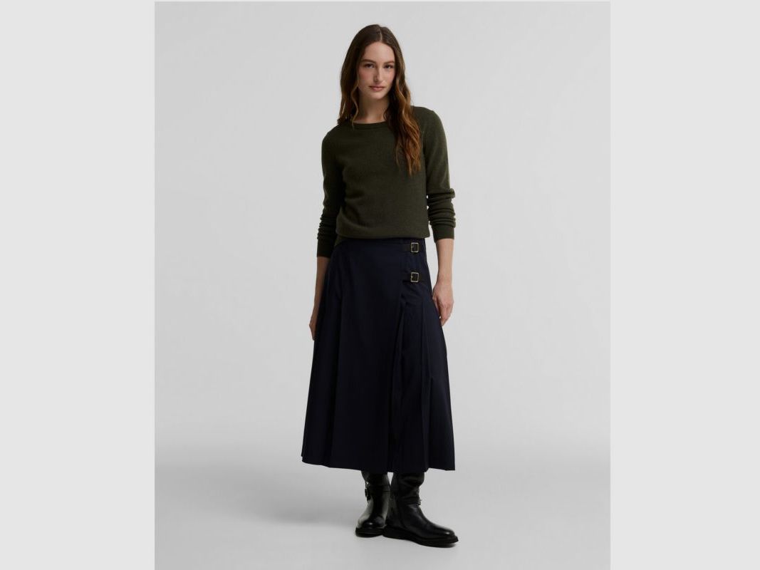 Barbour D-Knit Sweater Pendle Crew | olive/birchwood tartan, image 6 of 12