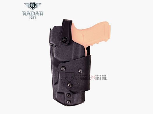 Holster RADAR MPS Kydex G17 pour Lampe Niveau 3 Noir Droitier