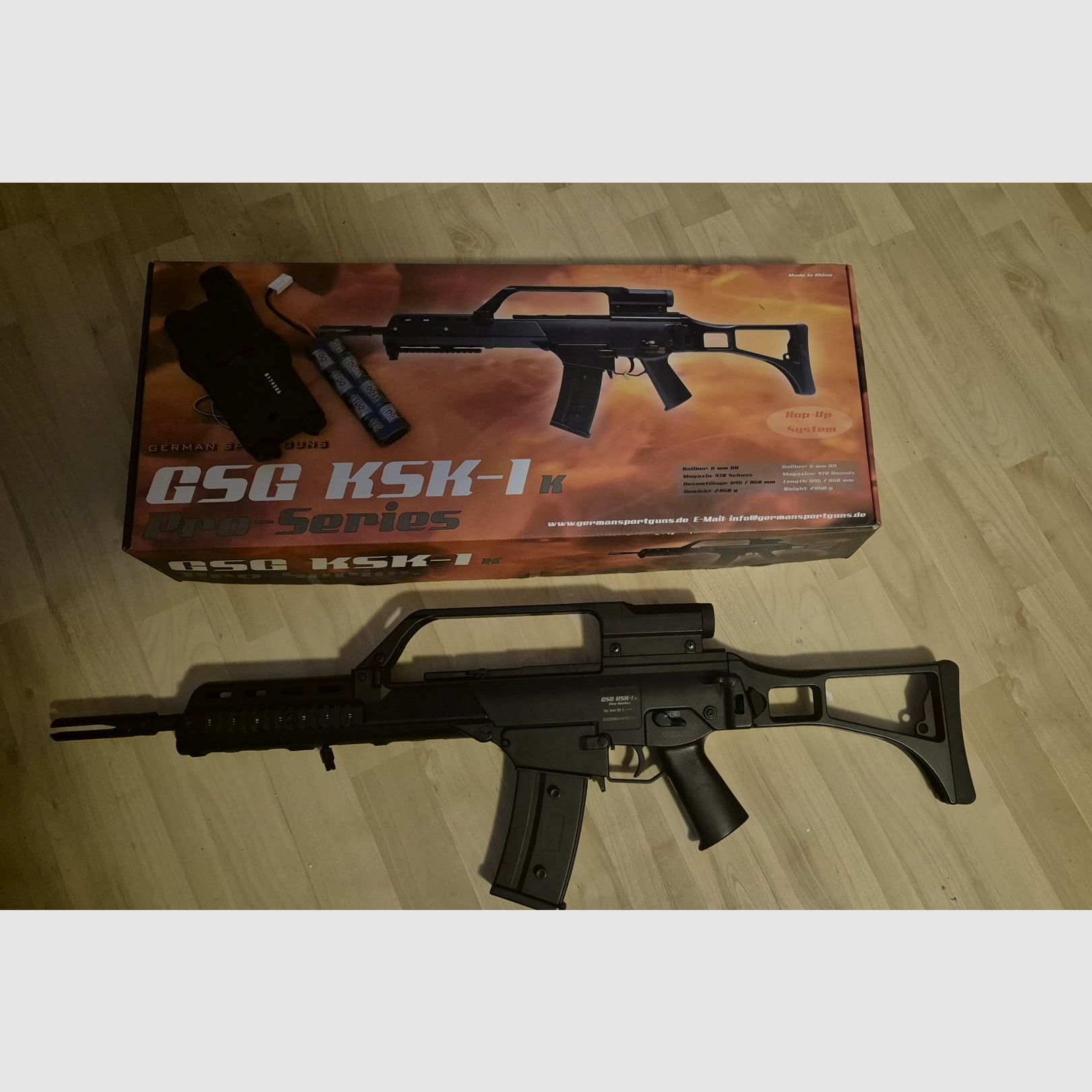GSG KSK-1K Airsoft G36 <0.5 Joule including magazine, batteries, charger