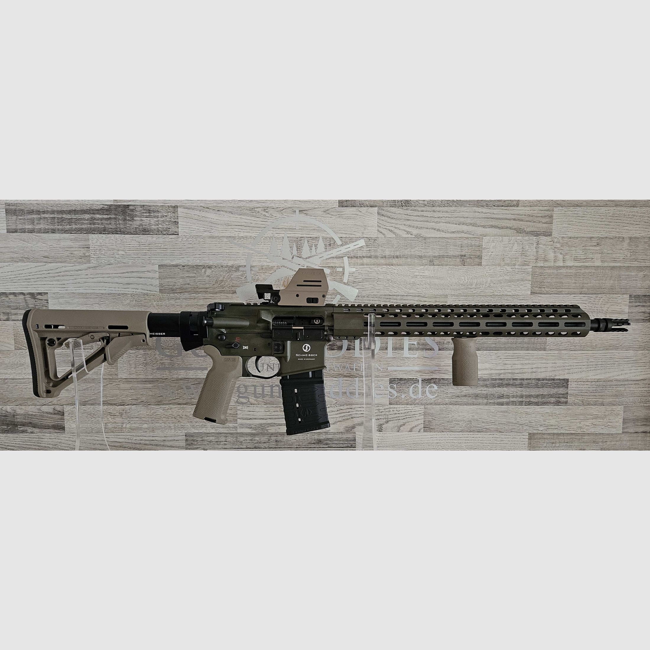 Neuware vom Fachhandel - Schmeisser AR15 M5FL Sondermodell MAGPUL 16,75" OD Green .223Rem mit Optik
