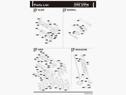Spare part Umarex Ref. 2.6334.70.5 Firing pin valve VP9