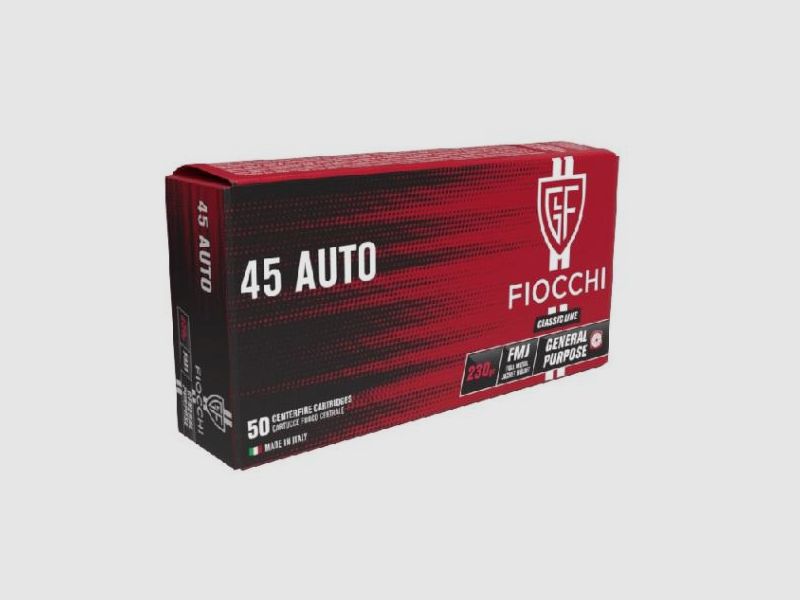 FIOCCHI Pistolenmunition .45Auto VM 230 grs 50 Stk