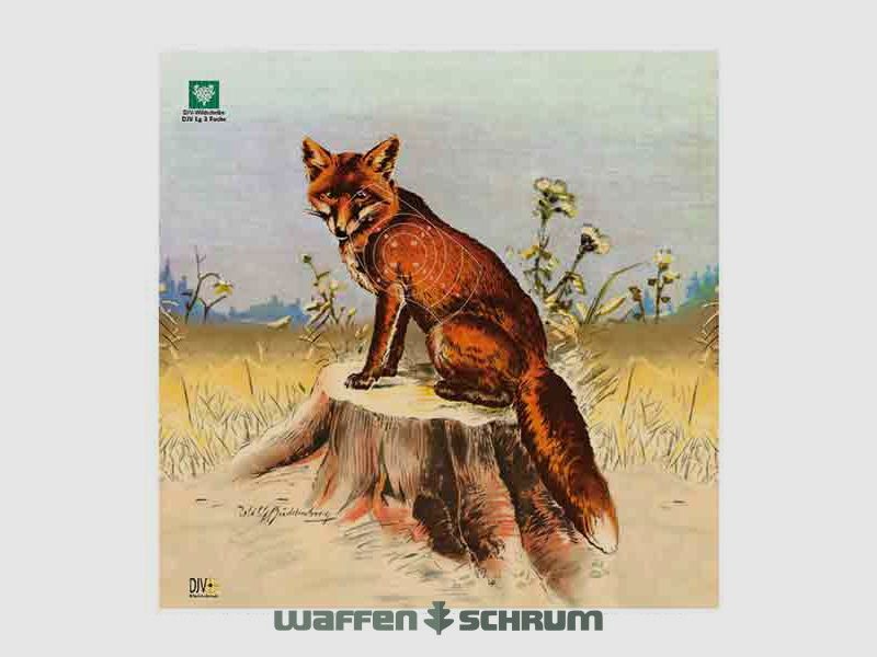 Deutscher Jagdverband DJV-Luftgewehr-Jagdscheibe Fuchs