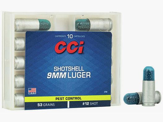 CCI 9mm Luger Shotshell 53grs / 3,4g